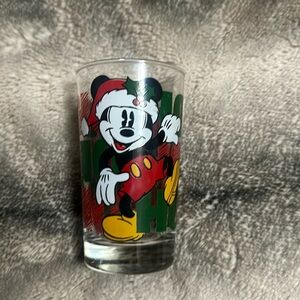 Mickey Mouse Christmas Tumbler Glass Disney Anchor Hocking